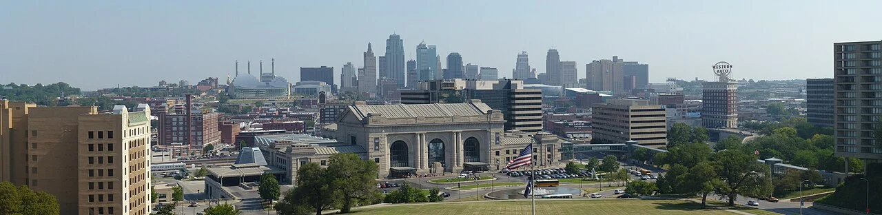 Kansas City Missouri skyline from the Liberty Memorial
